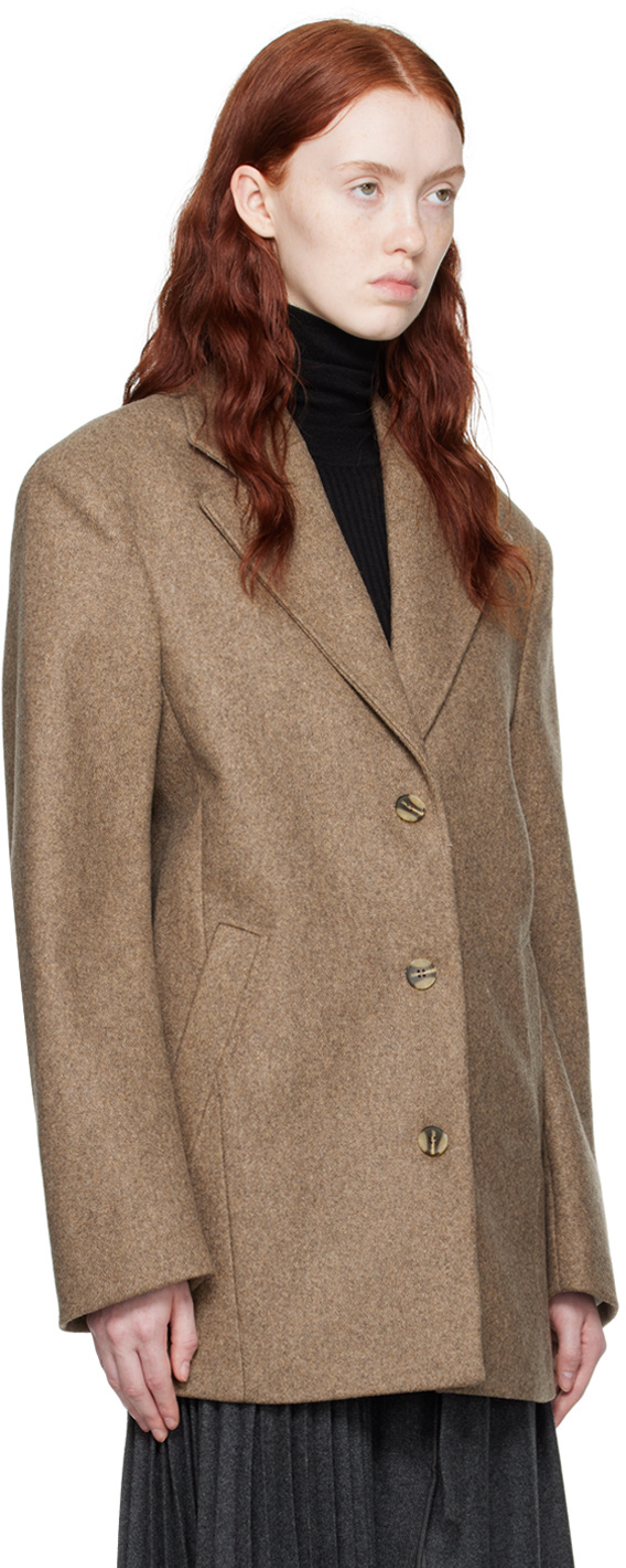 REMAIN BIRGER FELTED WOOL-BLEND BLAZER 