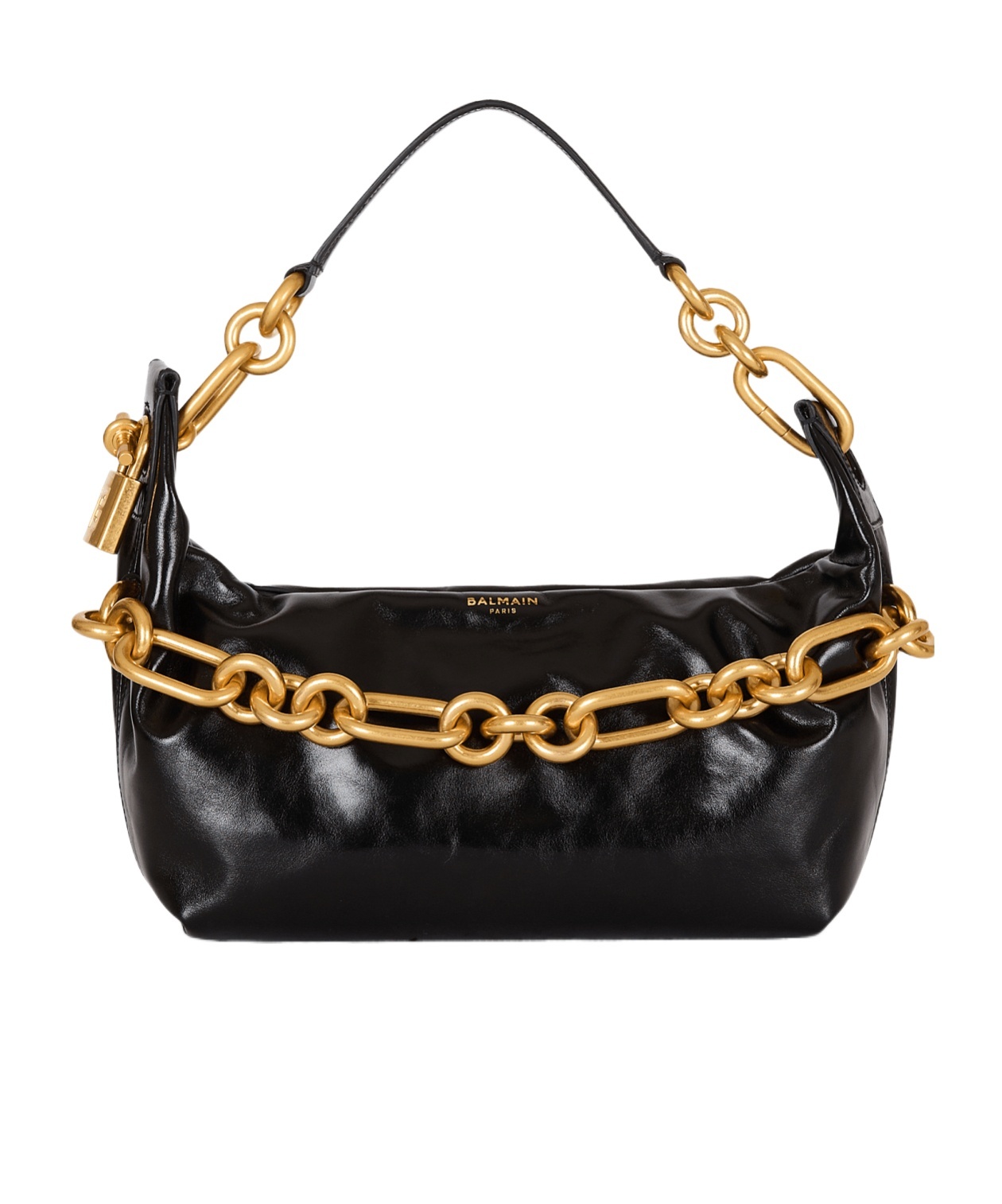 Balmain Sync Medium Bag In Calfskin Leather