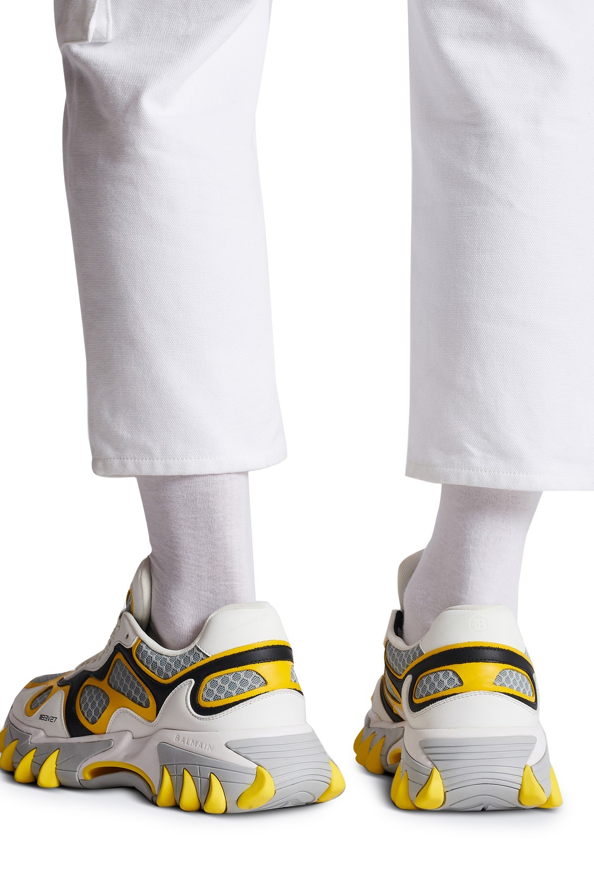 Balmain B-east Logo-print Low-top Sneakers In Multicolor