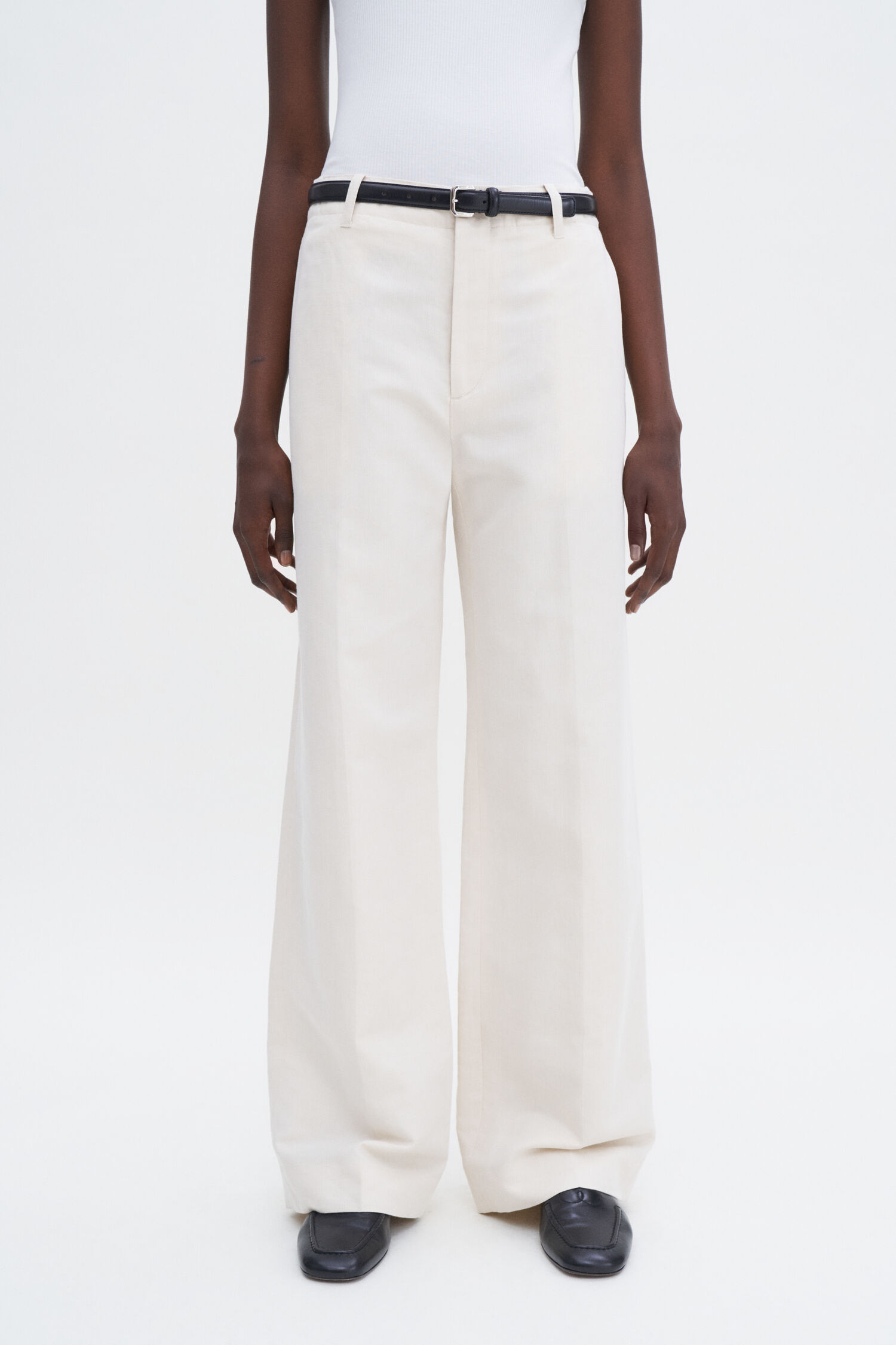 Filippa K Tailored Cotton Trousers In White