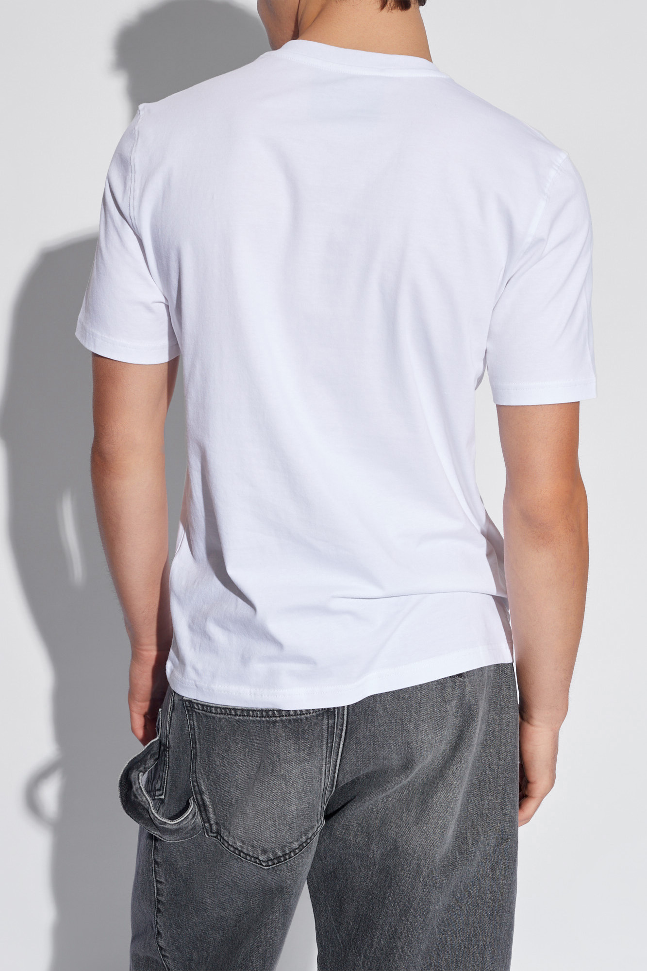 Moschino Logo Patch Crewneck T-shirt In White