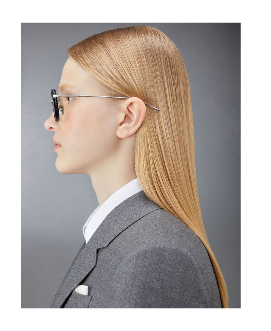 Thom Browne Round-frame Glasses In Blue