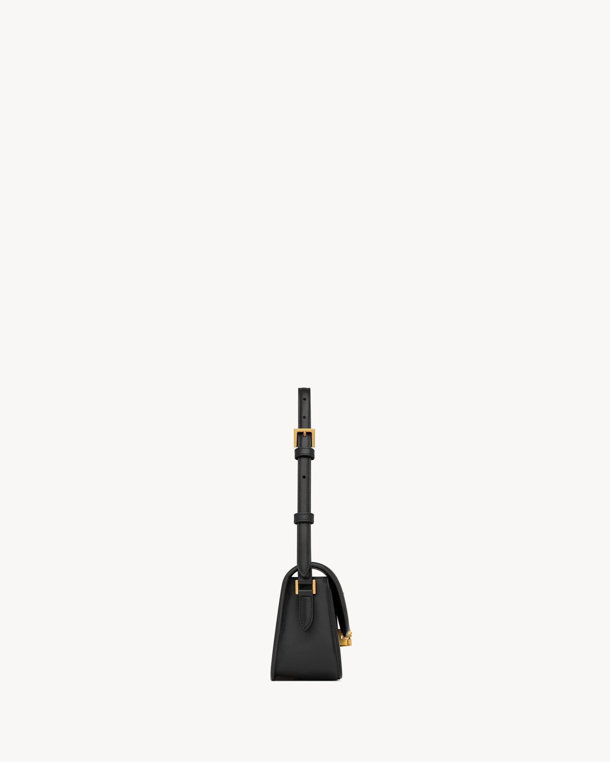 Saint Laurent Mini Leather Solferino Satchel In Black