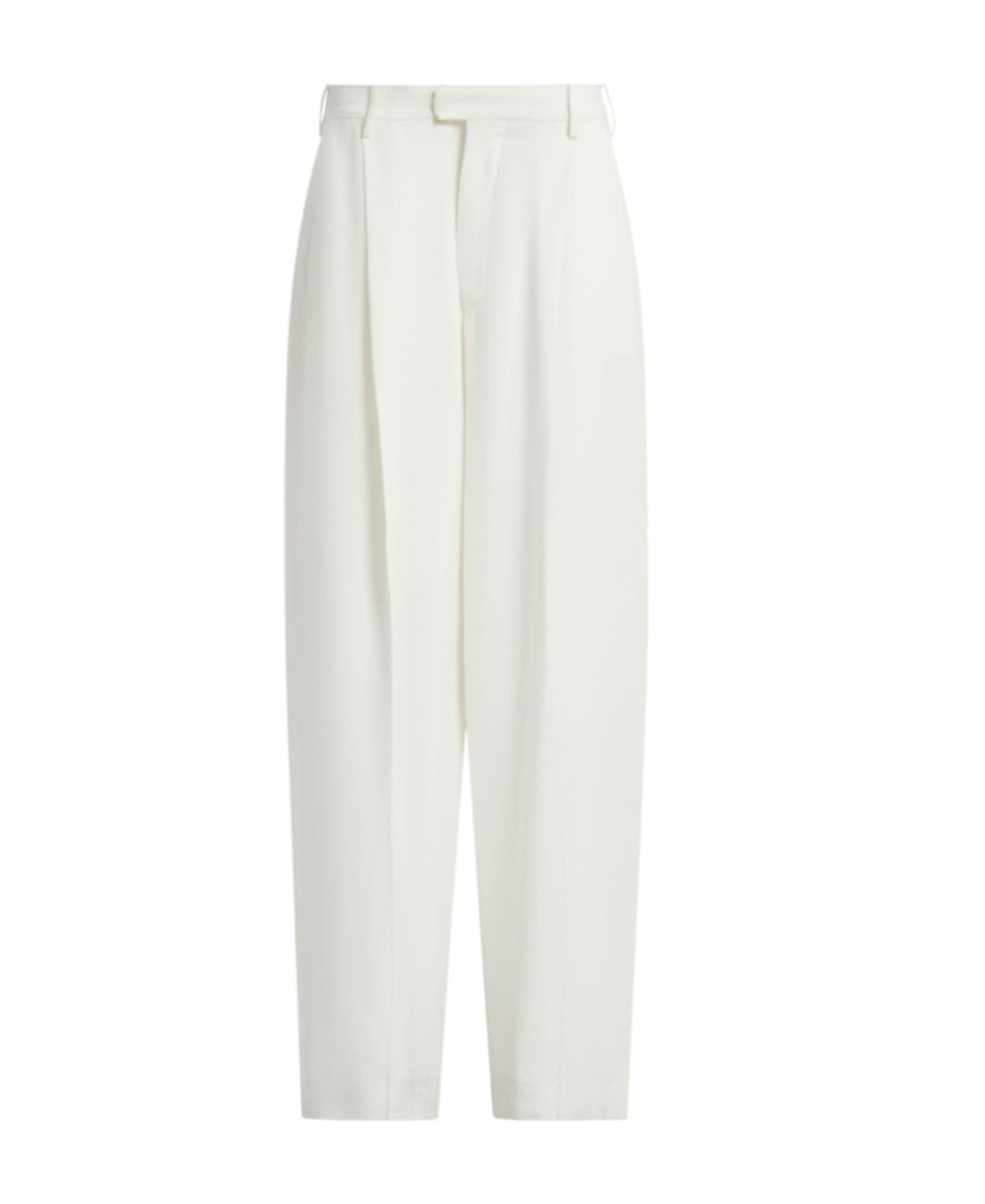 Marni Straight-leg Pleated Trousers In White