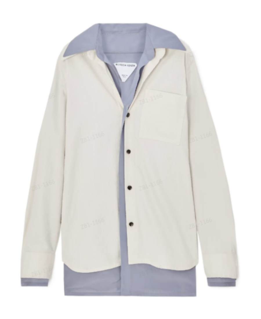 Bottega Veneta Lose-fit Double Layer Shirt In White