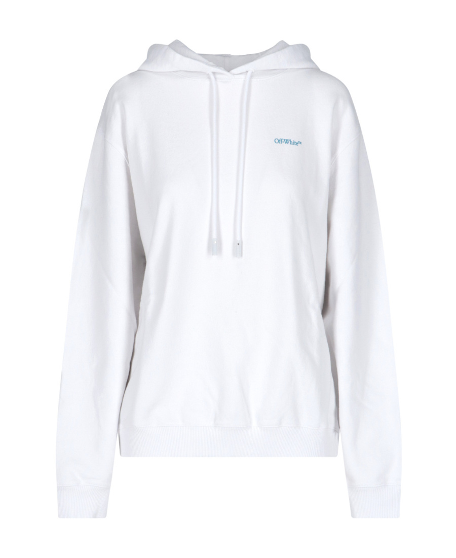 Off-white Diag Stripe-print Cotton Hoodie In White