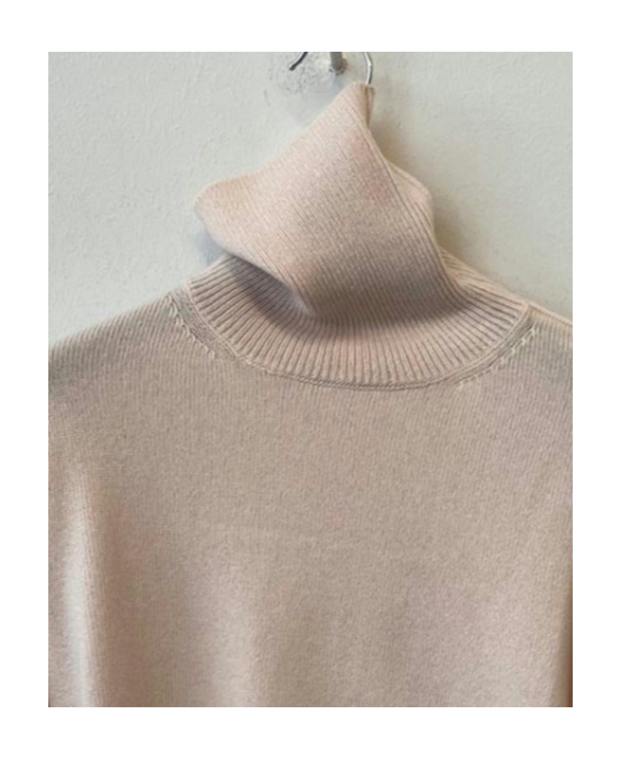 Celine Cashmere Turtleneck Pullover In Nude