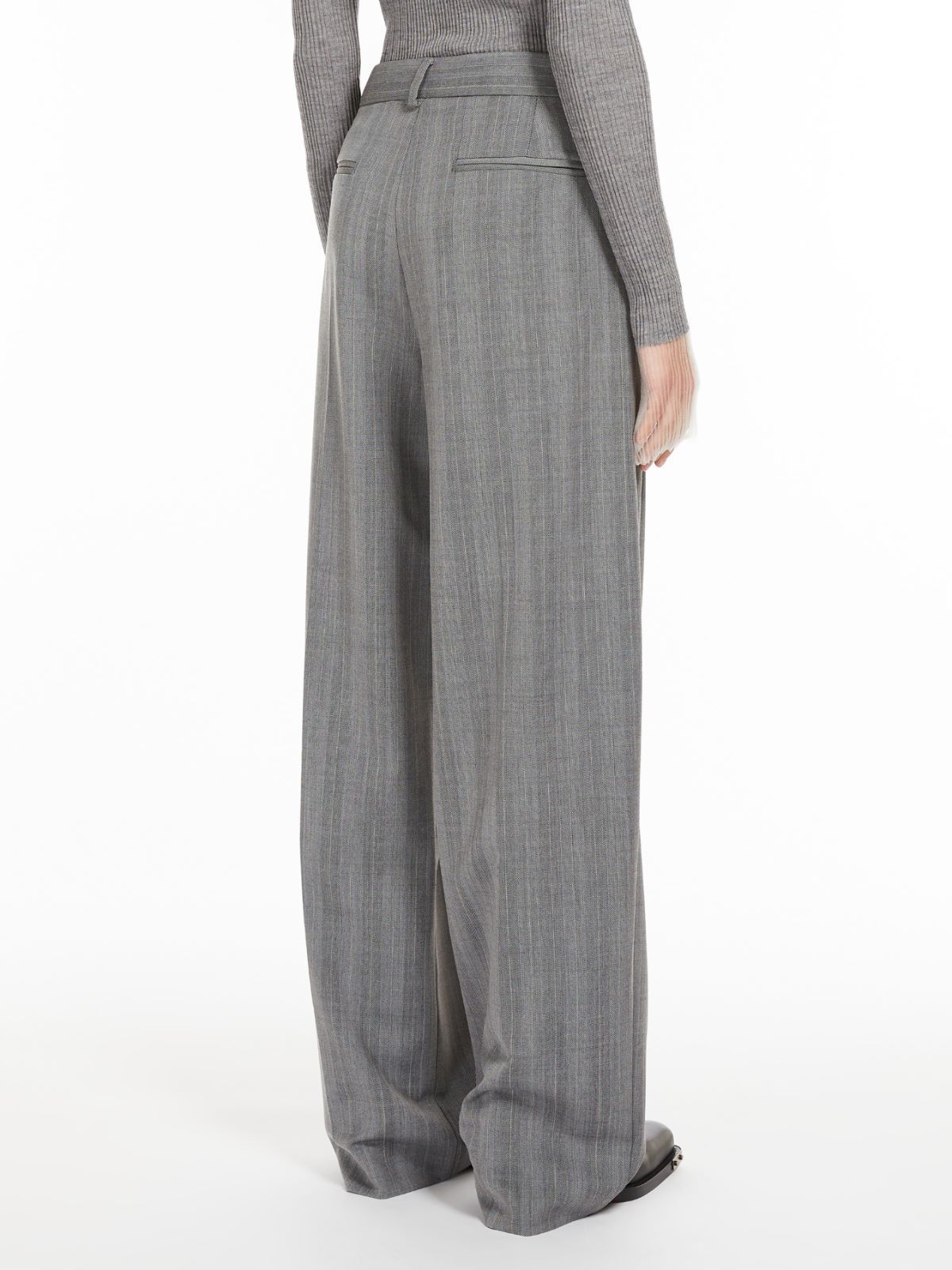 Sportmax Tailored Gabardine Twill In Gray