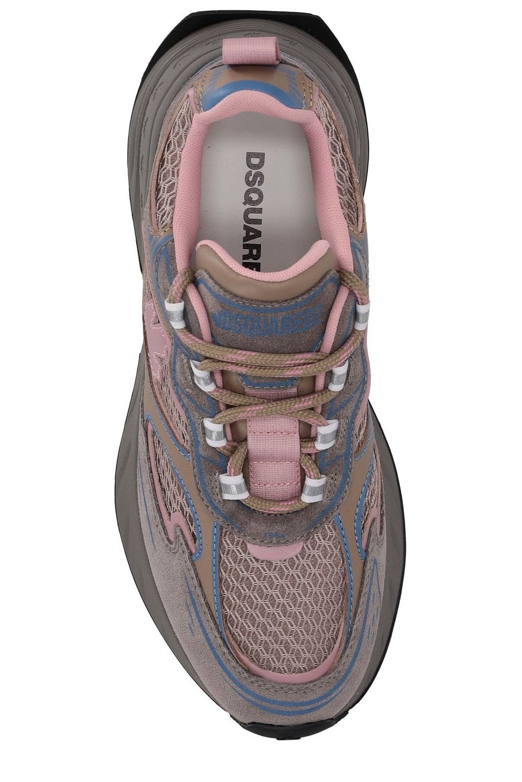 Dsquared2 Sprinter Side Maple Leaf Detailed Sneakers In Gray