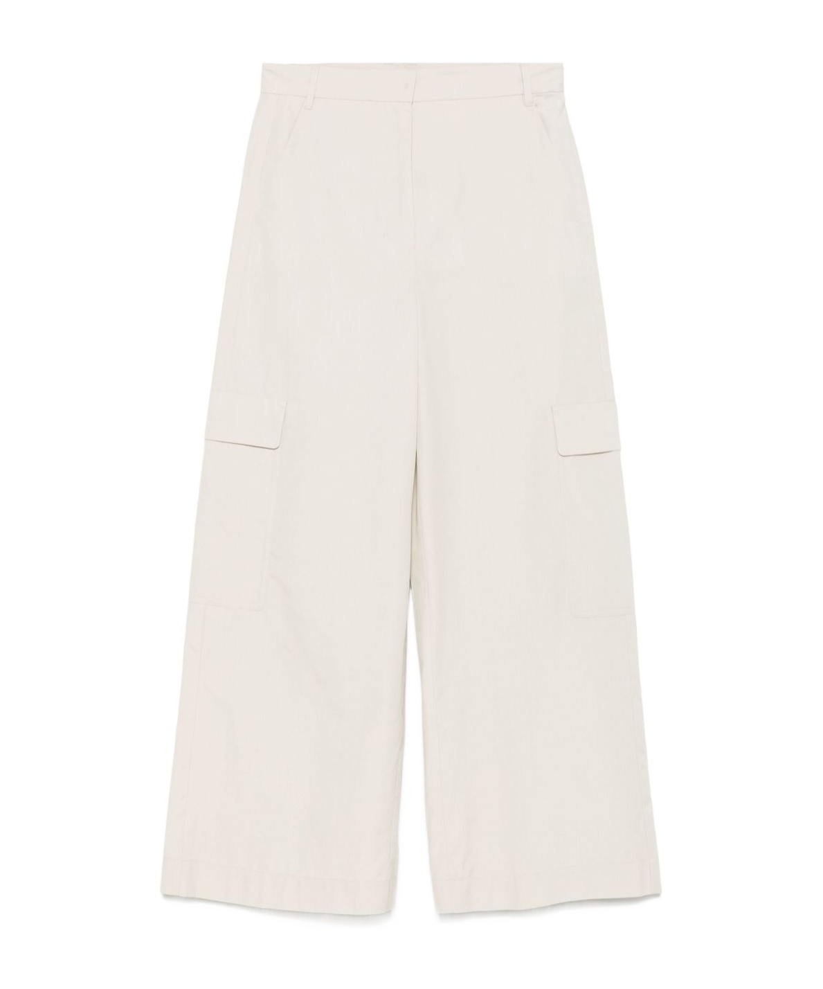 Max Mara Belt Loops Slacks In White