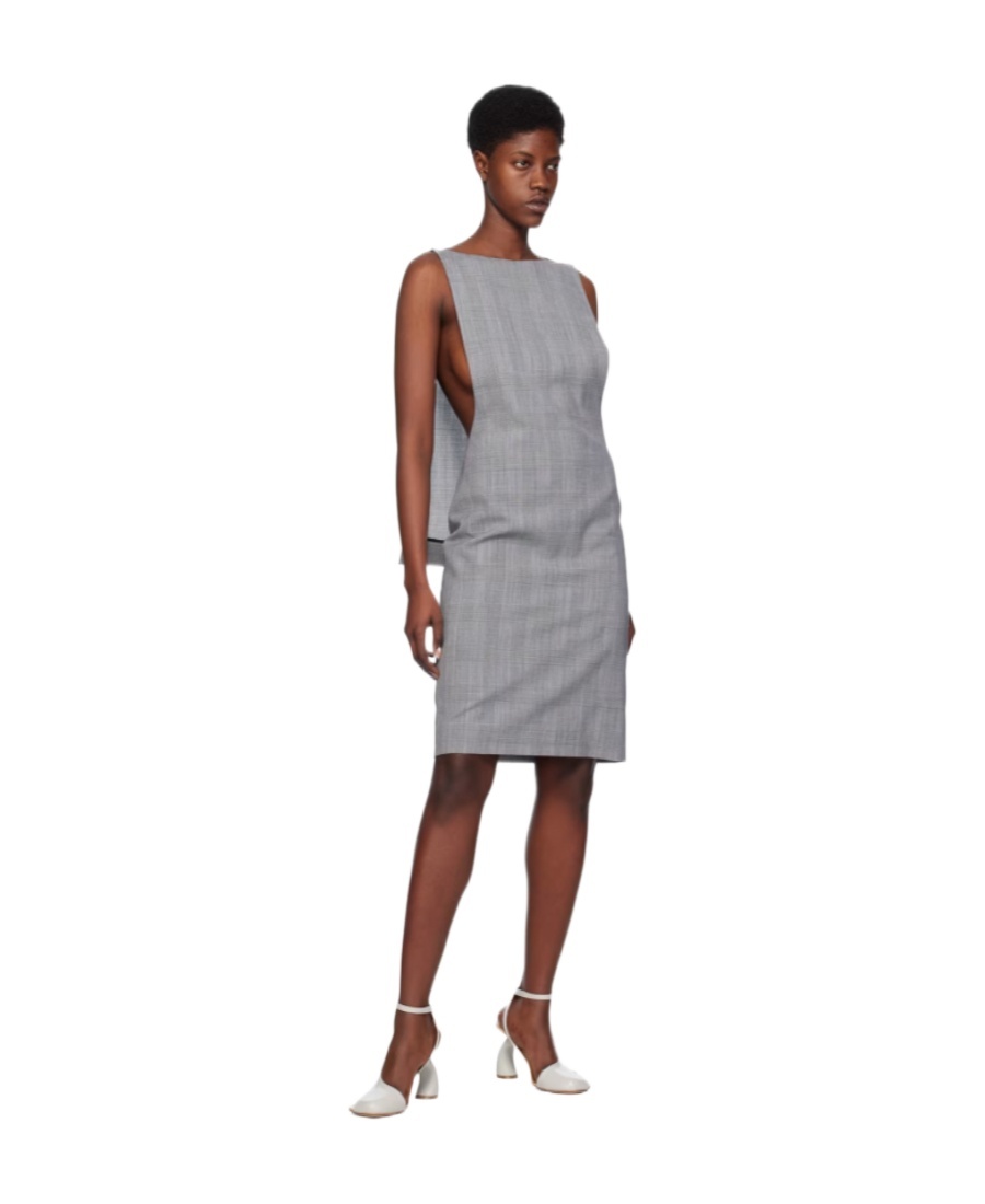Coperni Cape Dress In Gray