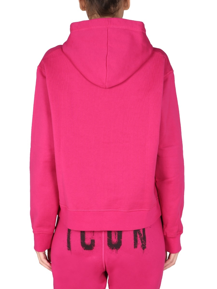 Dsquared2 Graffiti Logo Print Hoodie In Pink