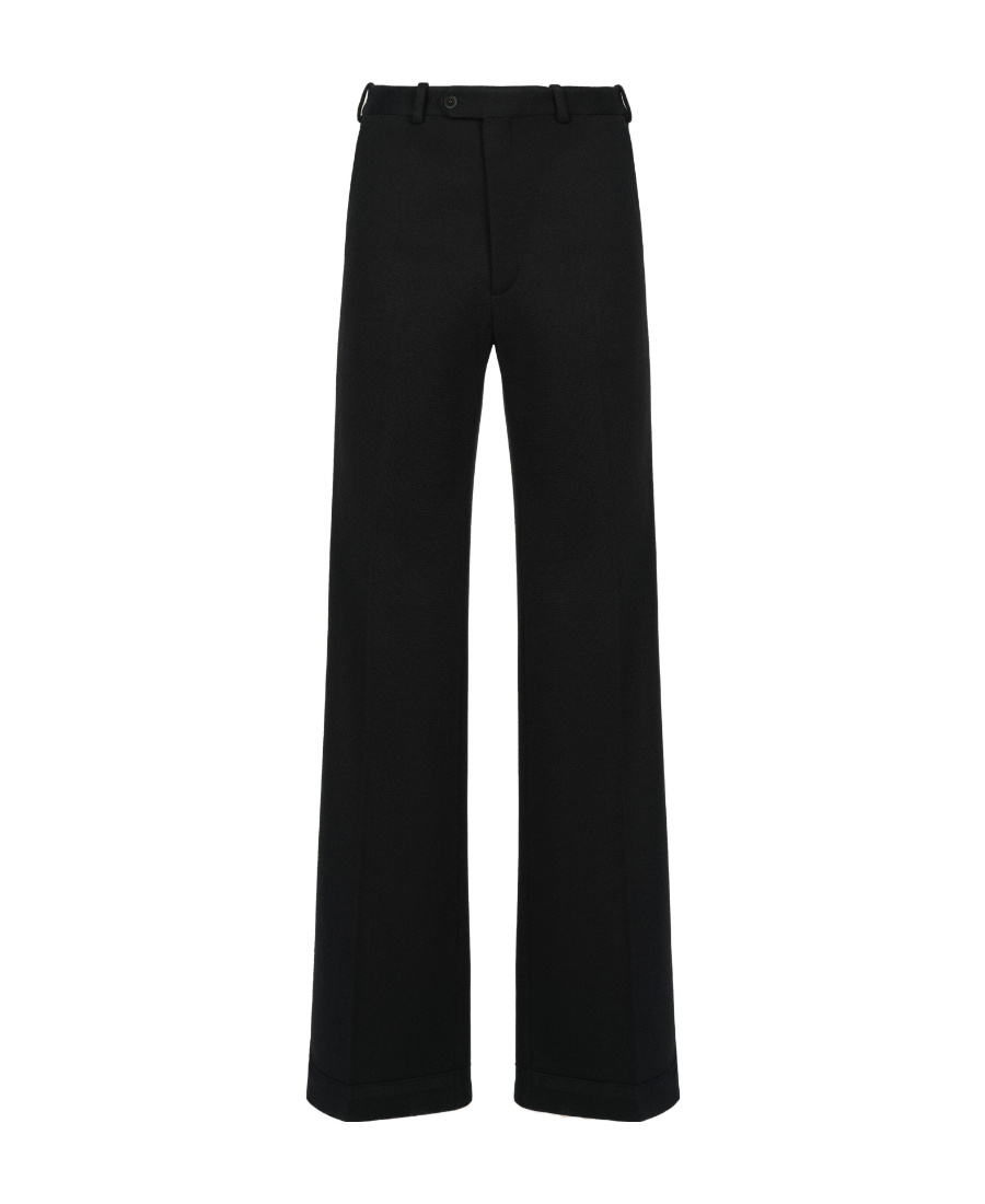 Maison Margiela High-waisted Wide-leg Trousers In Black