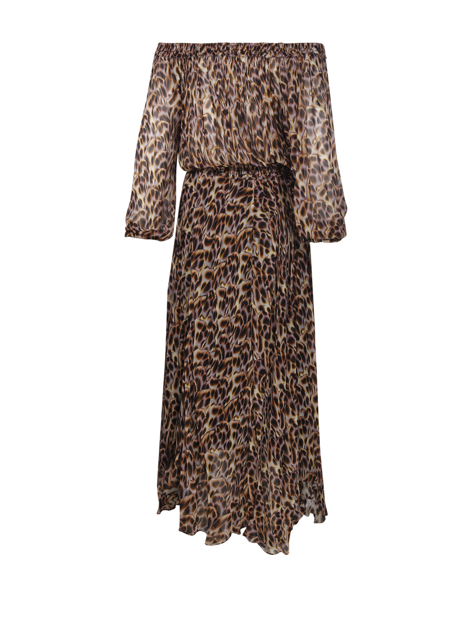 Isabel Marant Volga Graphic-print Maxi Dress In Brown