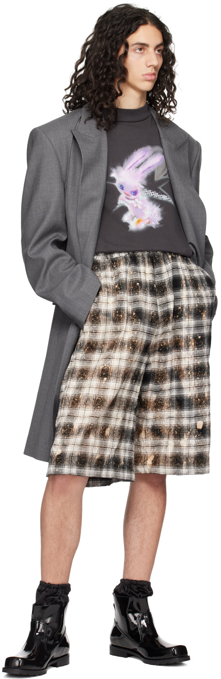 We11 Done Pleated Shorts In Multicolor