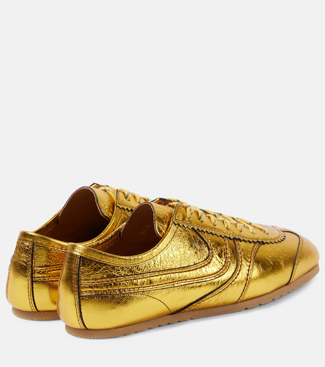 Dries Van Noten Lace-up Sneakers In Gold