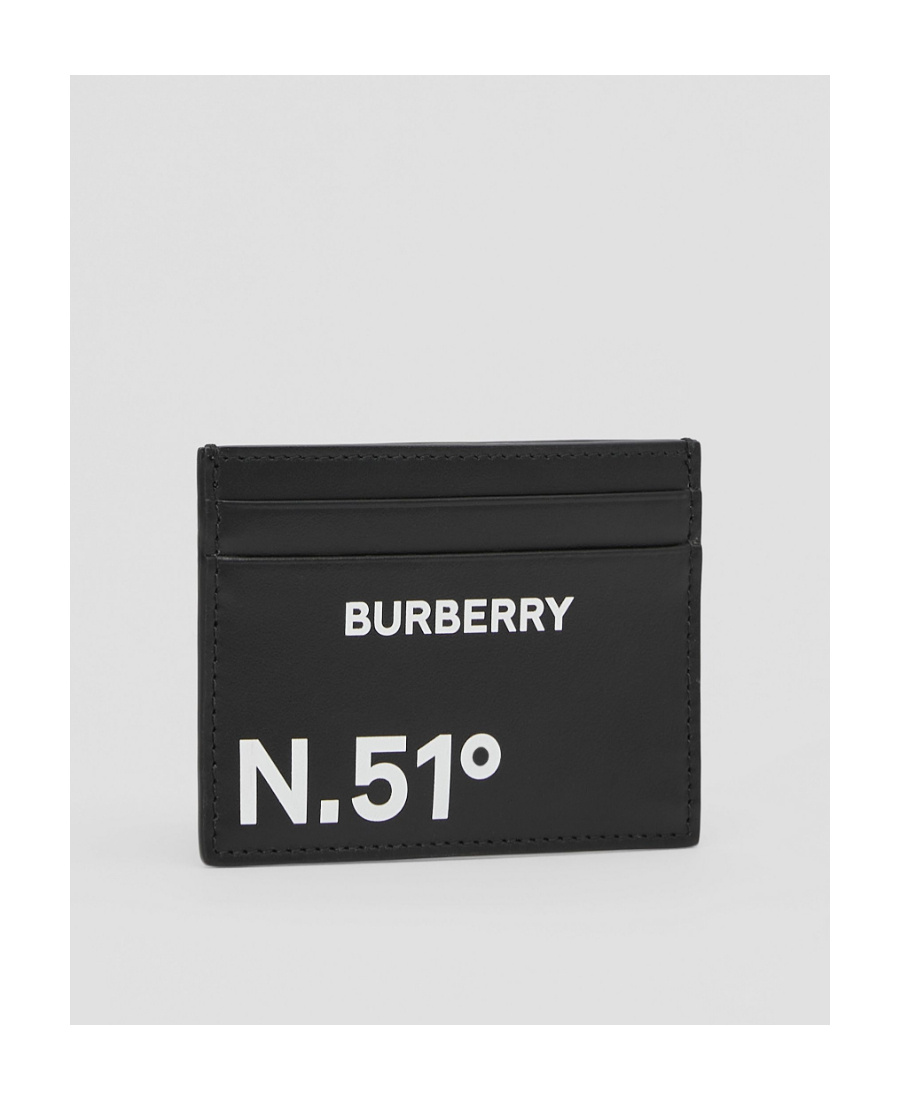 Burberry Coordinates-print Leather Card Case In Black