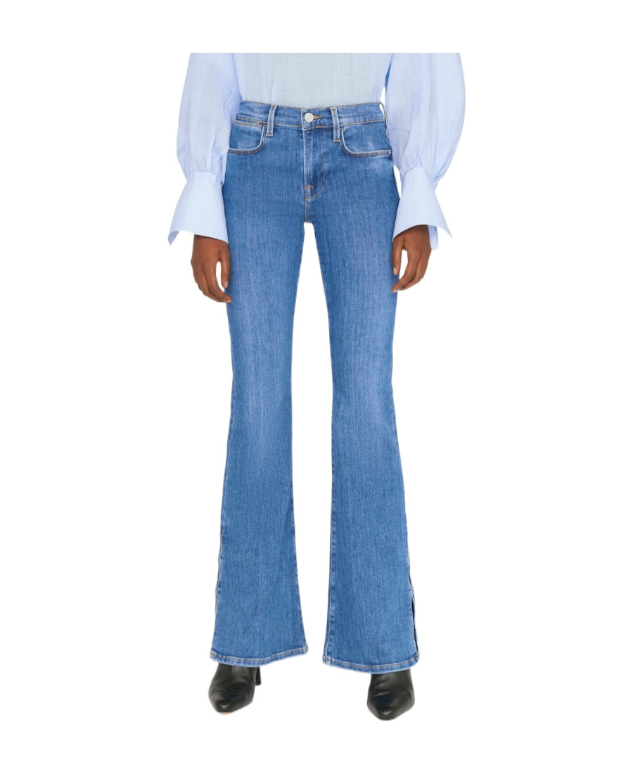 Frame Le High High-rise Flared Jeans In Blue