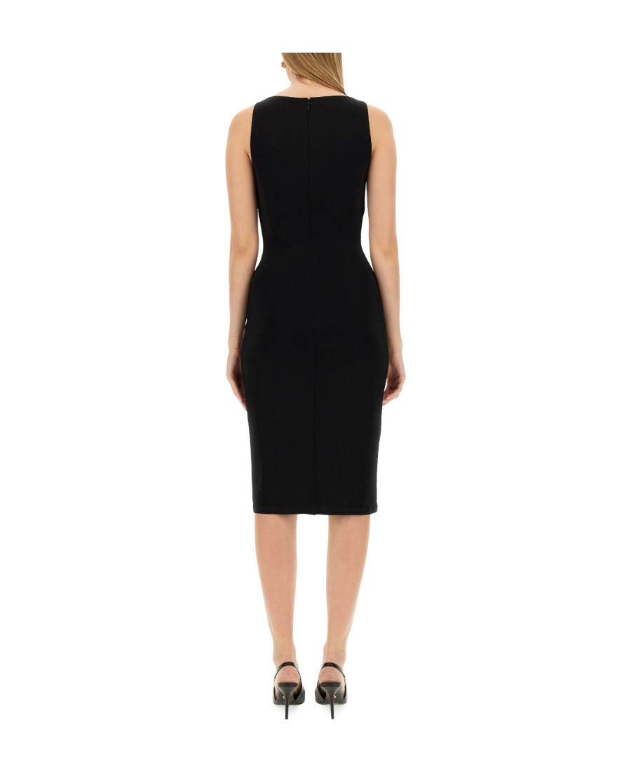 Versace La Medusa Midi Dress In Black