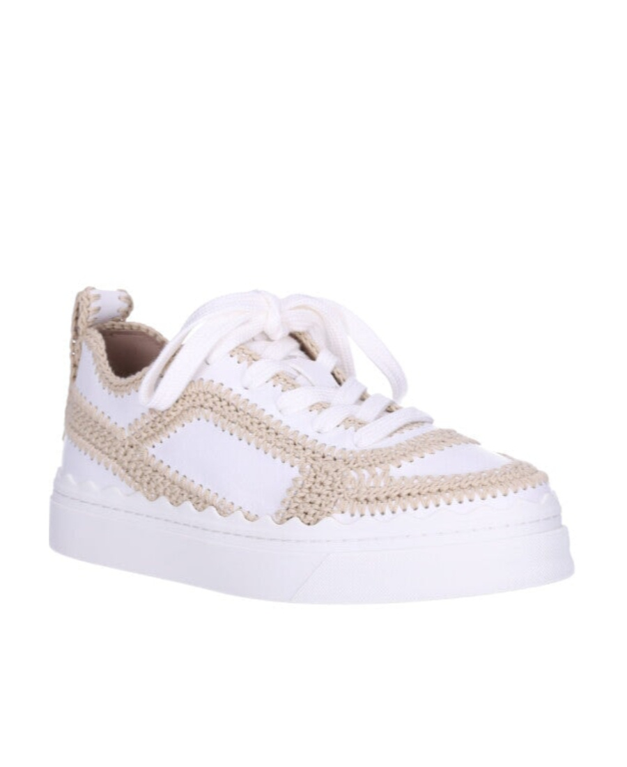 CHLOÉ LAUREN LEATHER SNEAKERS