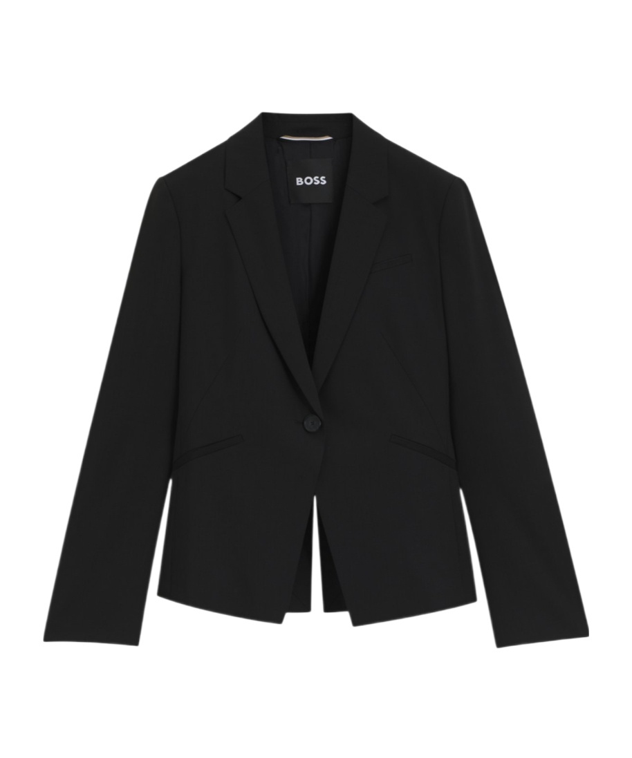 Hugo Boss Single-breasted Blazer In Black