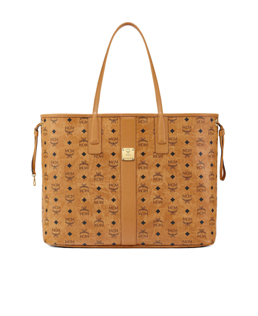 Mcm Liz Large Reversible Visetos Shopper Tote Bag In Brown