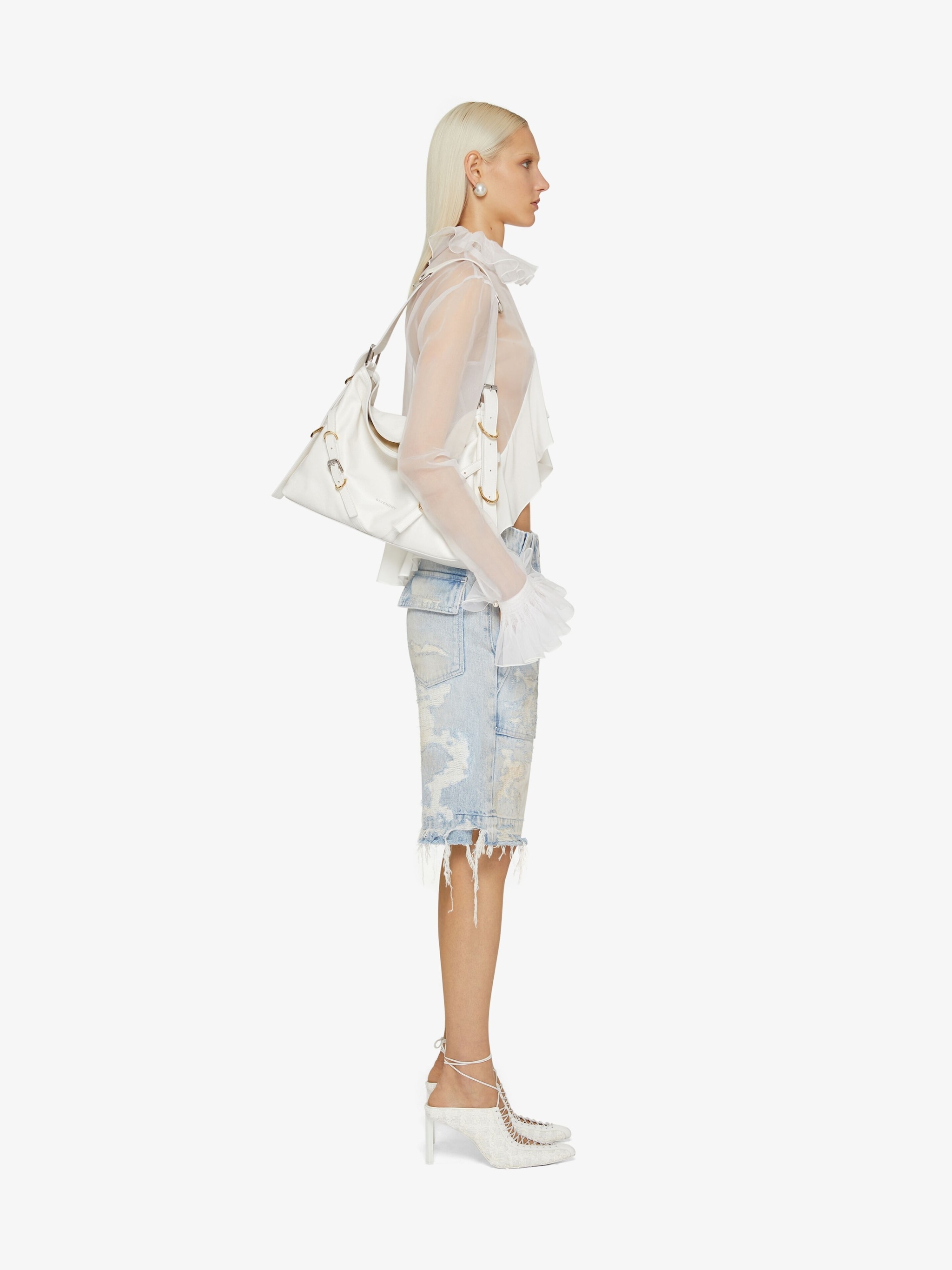 Givenchy Voyou Medium Bag In White