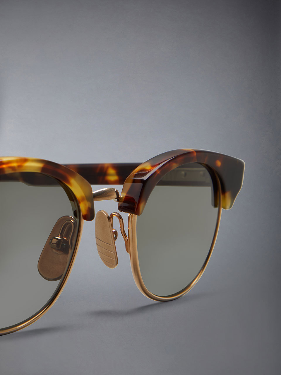 Shop Thom Browne Eyewear Round Frame Sunglasses In Green