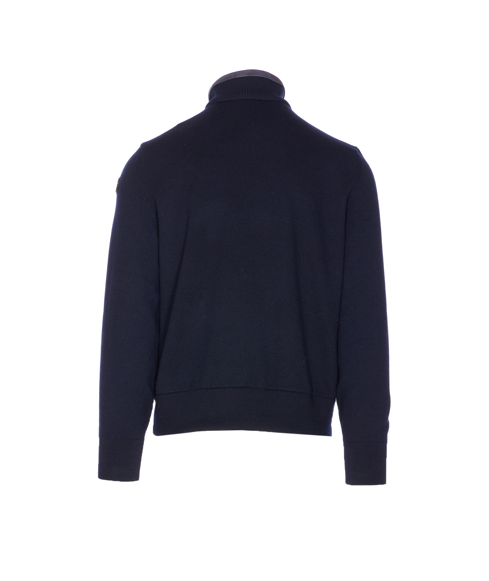 Moncler Men Logo Cardigan In Blue