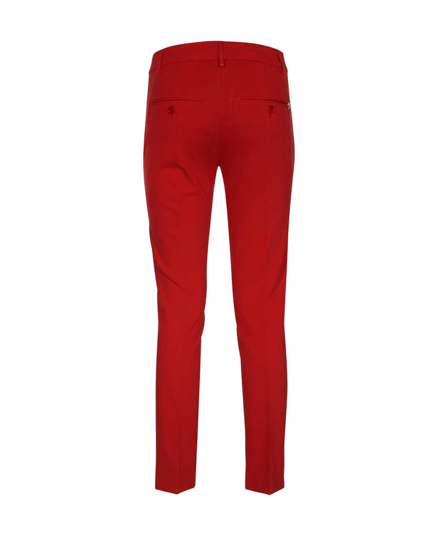 Dondup Slim Trousers In Red