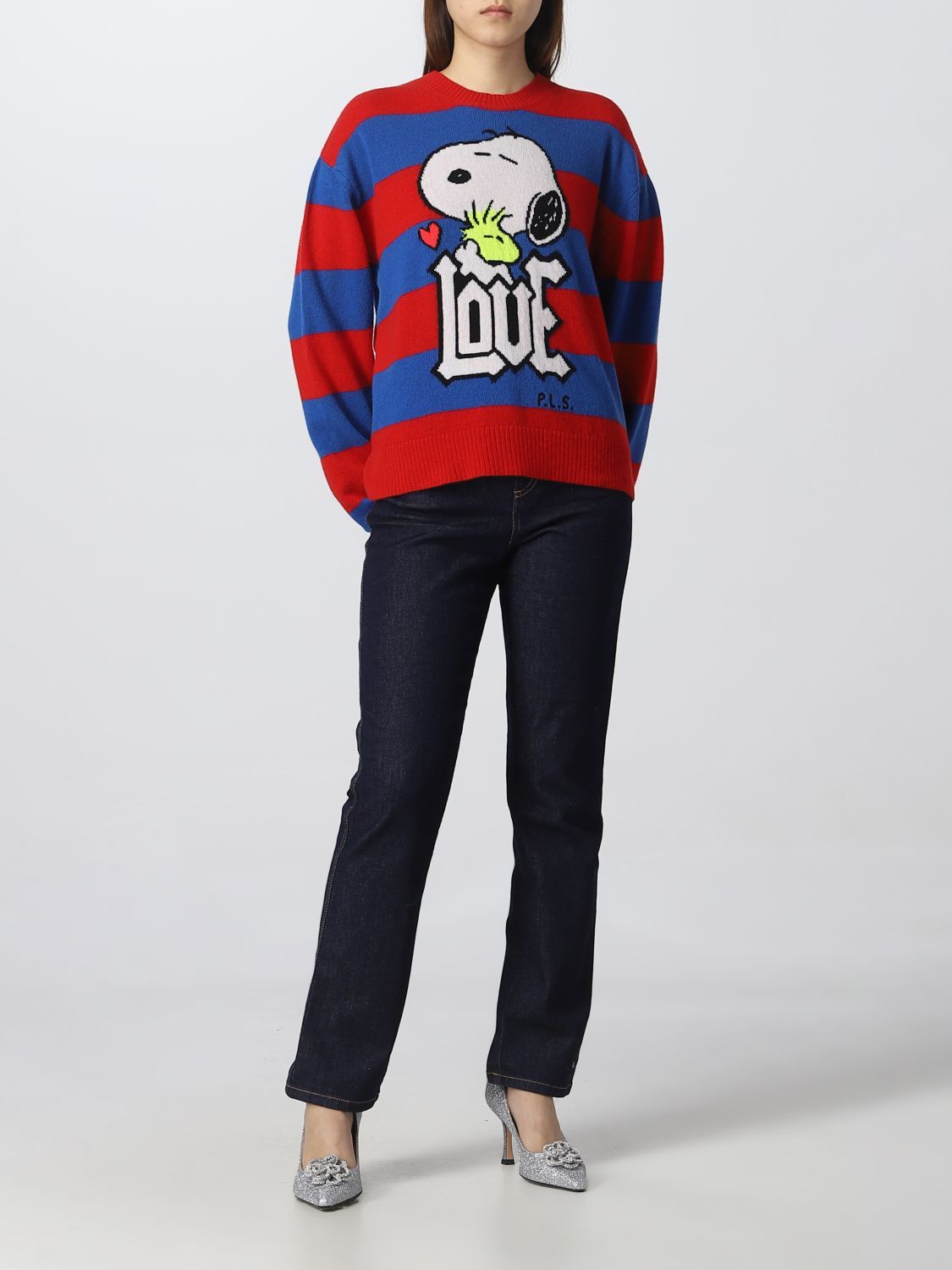 Philosophy Di Lorenzo Serafini Round-neck And Long-sleeved Sweater In Multi