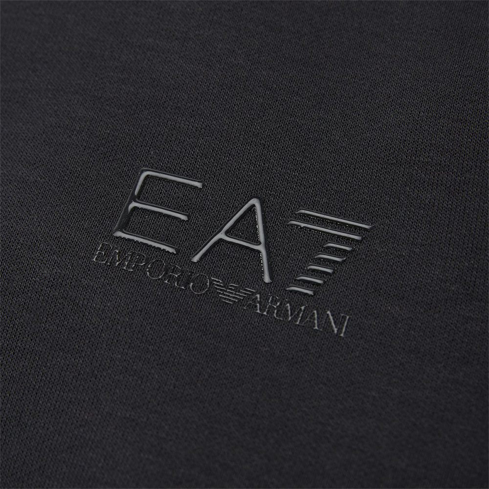 Ea7 Long-sleeved Zipper Casual Jacket In Black