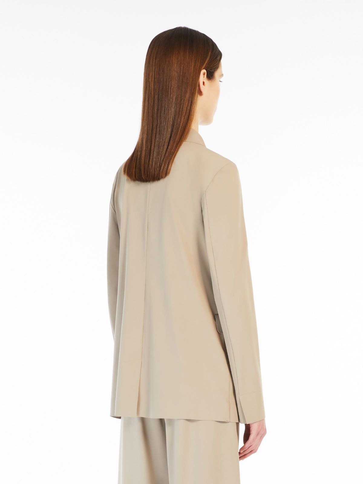 Shop Max Mara Leisure Single-breasted Long-sleeved Jacket In Nude