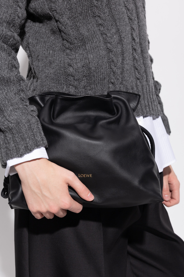 Loewe Medium Flamenco Clutch In Nappa Calfskin In Black