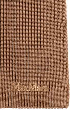 Max Mara Knitted Shawl In Brown