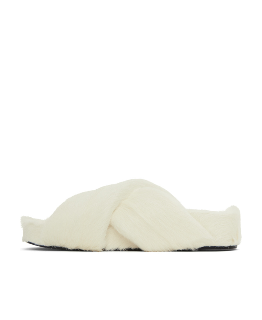 JIL SANDER ROUND HEAD FLAT-SOLED SLIPPERS