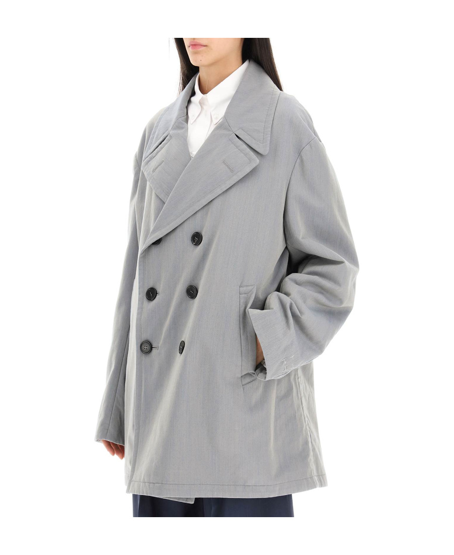 Maison Margiela Double-breasted Blazer In Gray