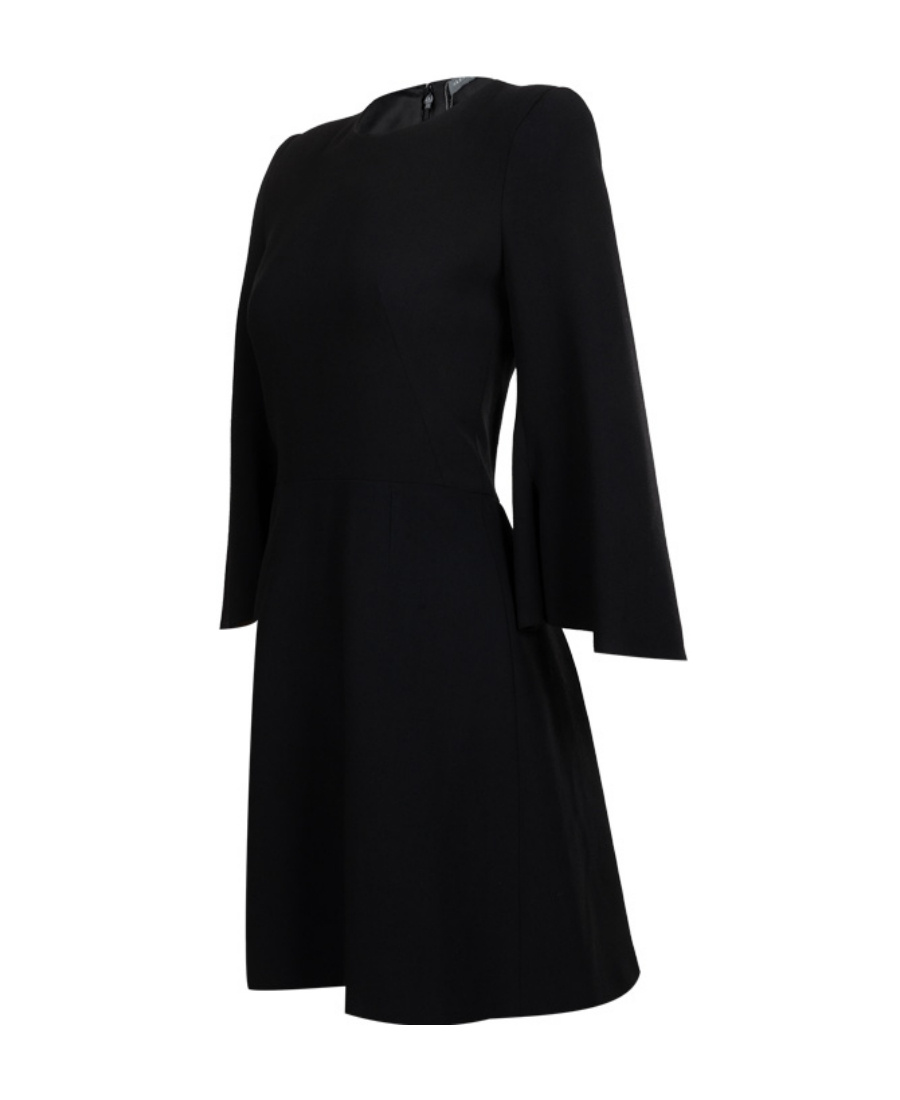 Alexander Mcqueen Classic Round-neck Dress In Black