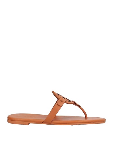 Tory Burch Simple Genuine Leather Flip-flops In Orange