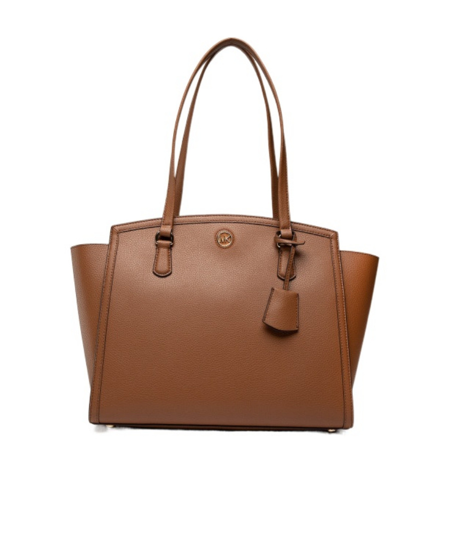 Michael Michael Kors Large Logo Embossed Handbag In Brown