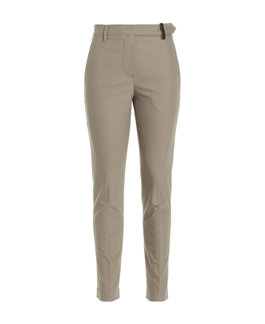 Shop Brunello Cucinelli Cropped Slim-leg Trousers