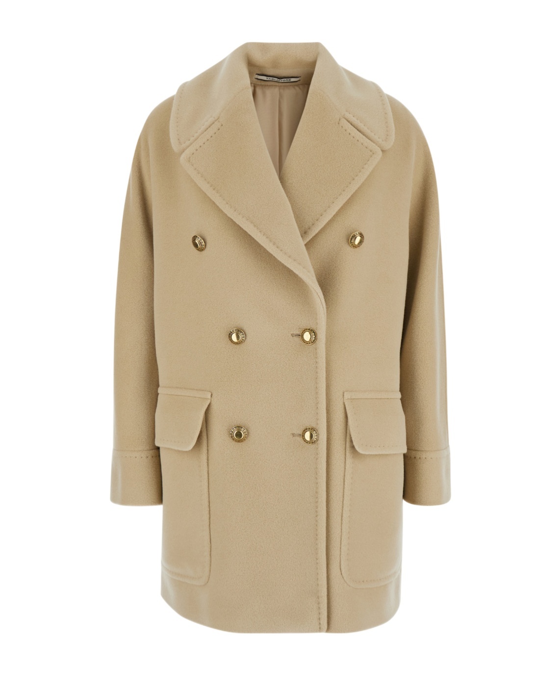 Shop Tagliatore Double-breasted Coat In Nude