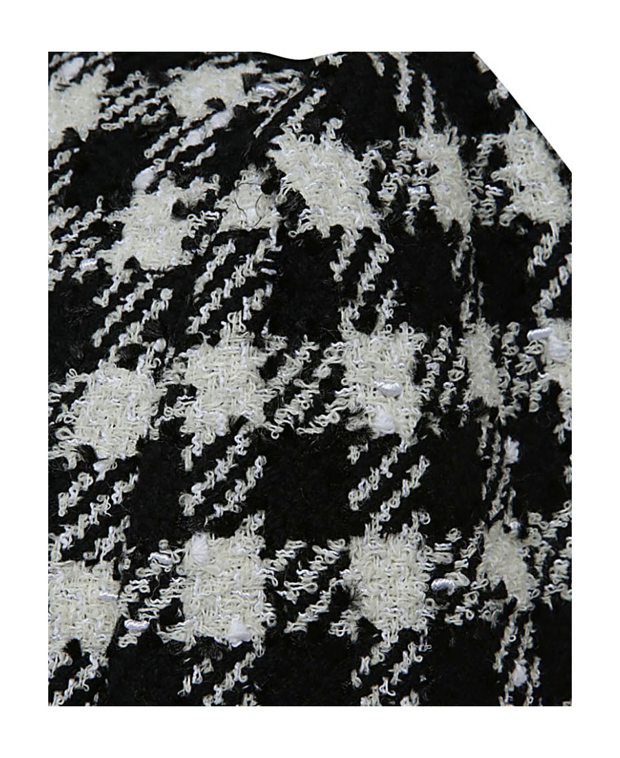 Alessandra Rich Check Casual Coat In Black