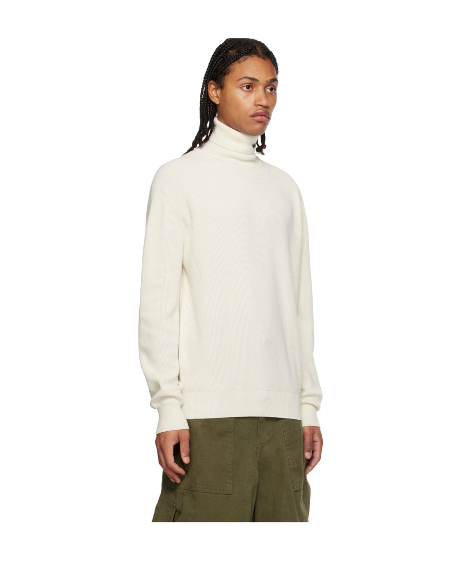 We11 Done Intarsia-knit Roll-neck Jumper In Neutral