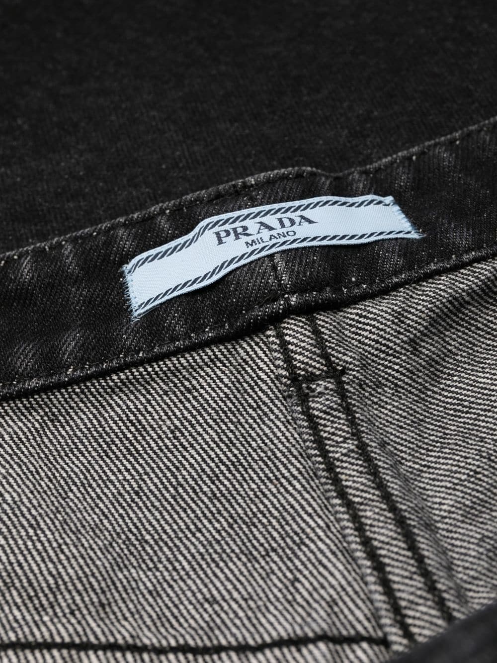 Prada Low-rise Flared Leg Jeans In Black
