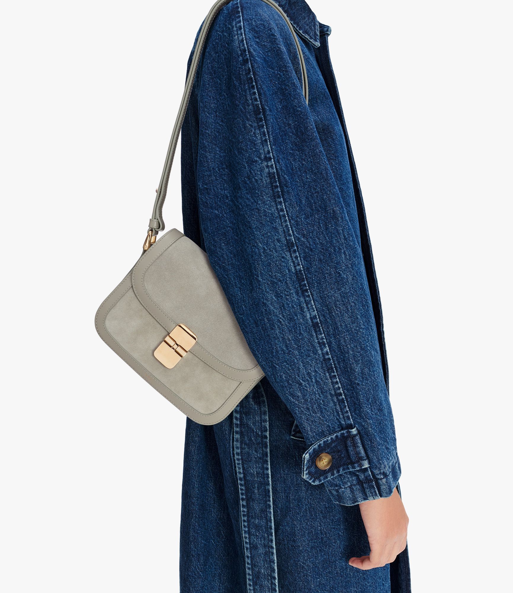 Apc Small Grace Shoulder Bag In Gray