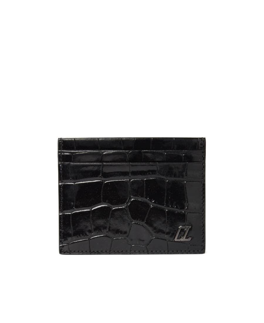 Christian Louboutin Logo Card Bag In Black