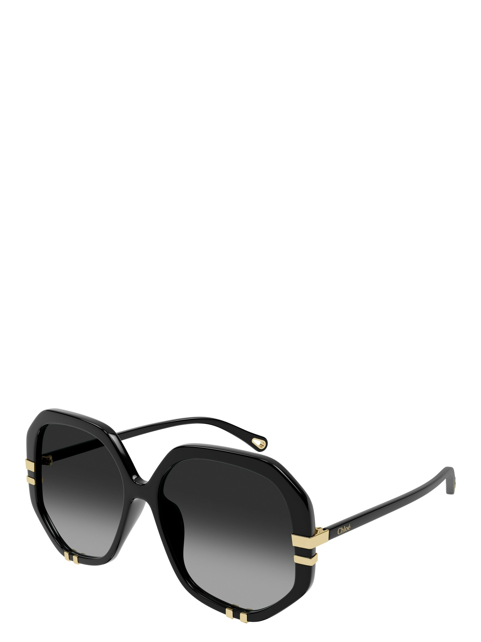 Chloé Logo-debossed Square-frame Glasses In Black