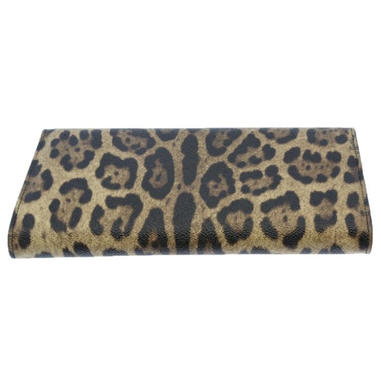 Dolce & Gabbana Leopard Print Wallet In Black