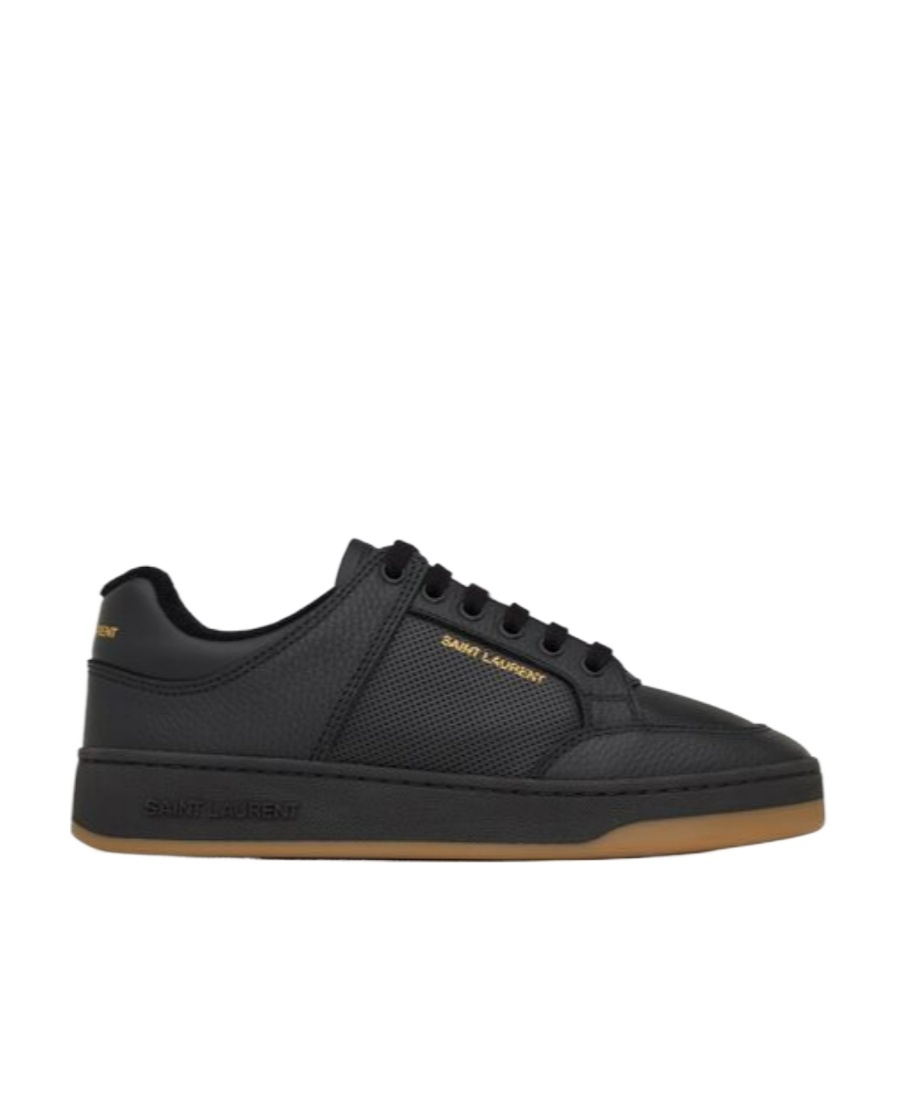 Saint Laurent 20mm Sl61 Low Top Leather Sneakers In Black